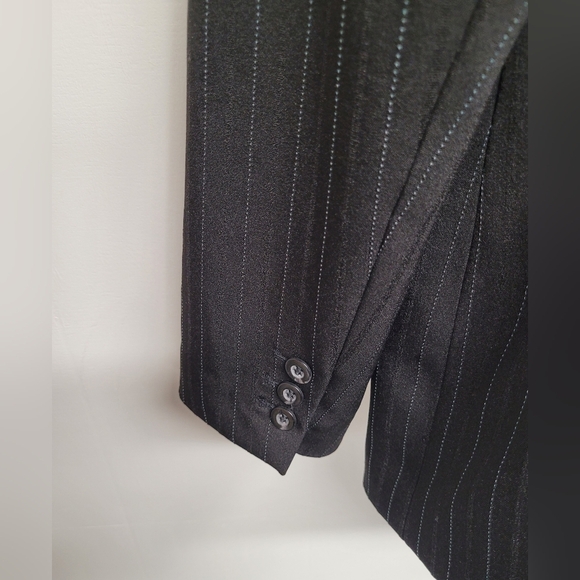 Style & Co Stretch 12 Pinstripe Blazer Office Business - Picture 2 of 4